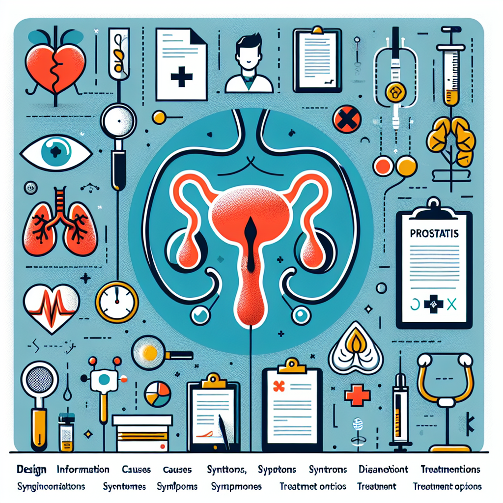 Grafické zobrazení různých typů prostatitidy a jejich příznaků.